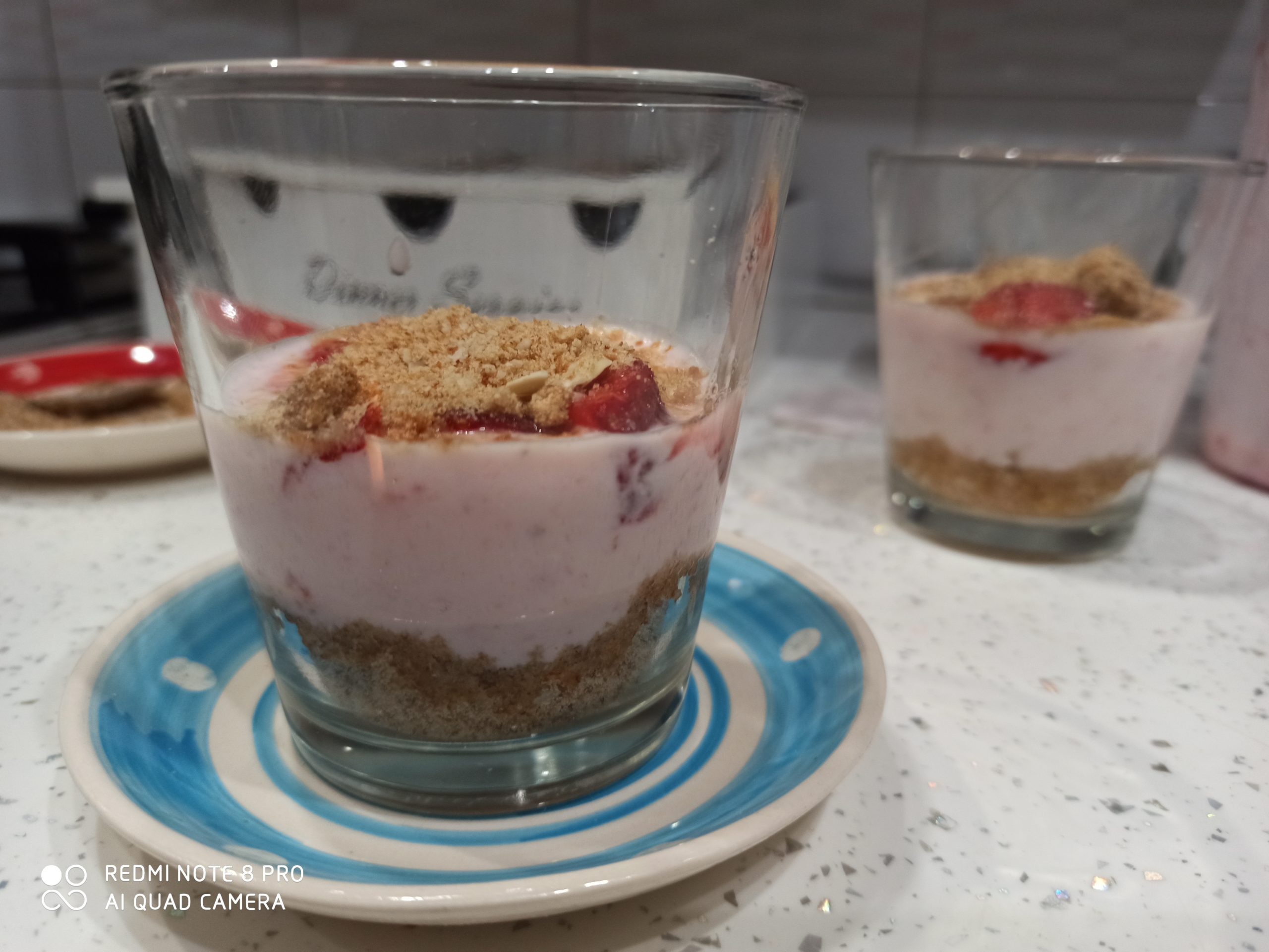 cheesecake yogurt bio e fragole